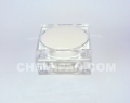Acrylic Square Pot White Square Cap (กระปุกอะคริลิคเหลี่ยมใส ฝาเหลี่ยมใสขาว)15มล : 1pcs. M