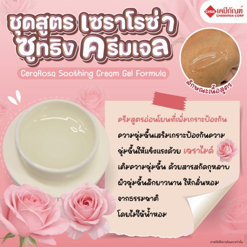 ชุดสูตร เซราโรซ่า ซูทธิง ครีมเจล (CeraRosa Soothing Cream Gel Formula) 250g. A M