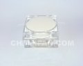 Acrylic Square Pot White Square Cap (กระปุกอะคริลิคเหลี่ยมใส ฝาเหลี่ยมใสขาว)15มล : 1pcs. M
